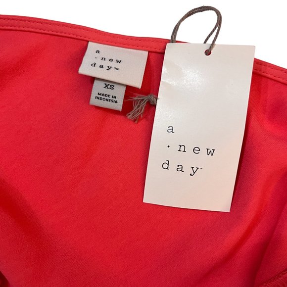 NWT Square Neckline Adjustable Spaghetti Strap Midi Dress with Slits - Picture 5 of 6